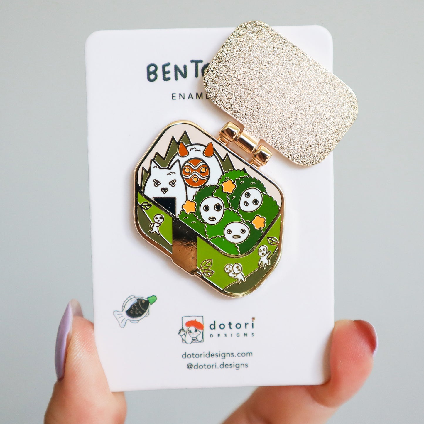 Princess Mononoke Bento Box Enamel Pin