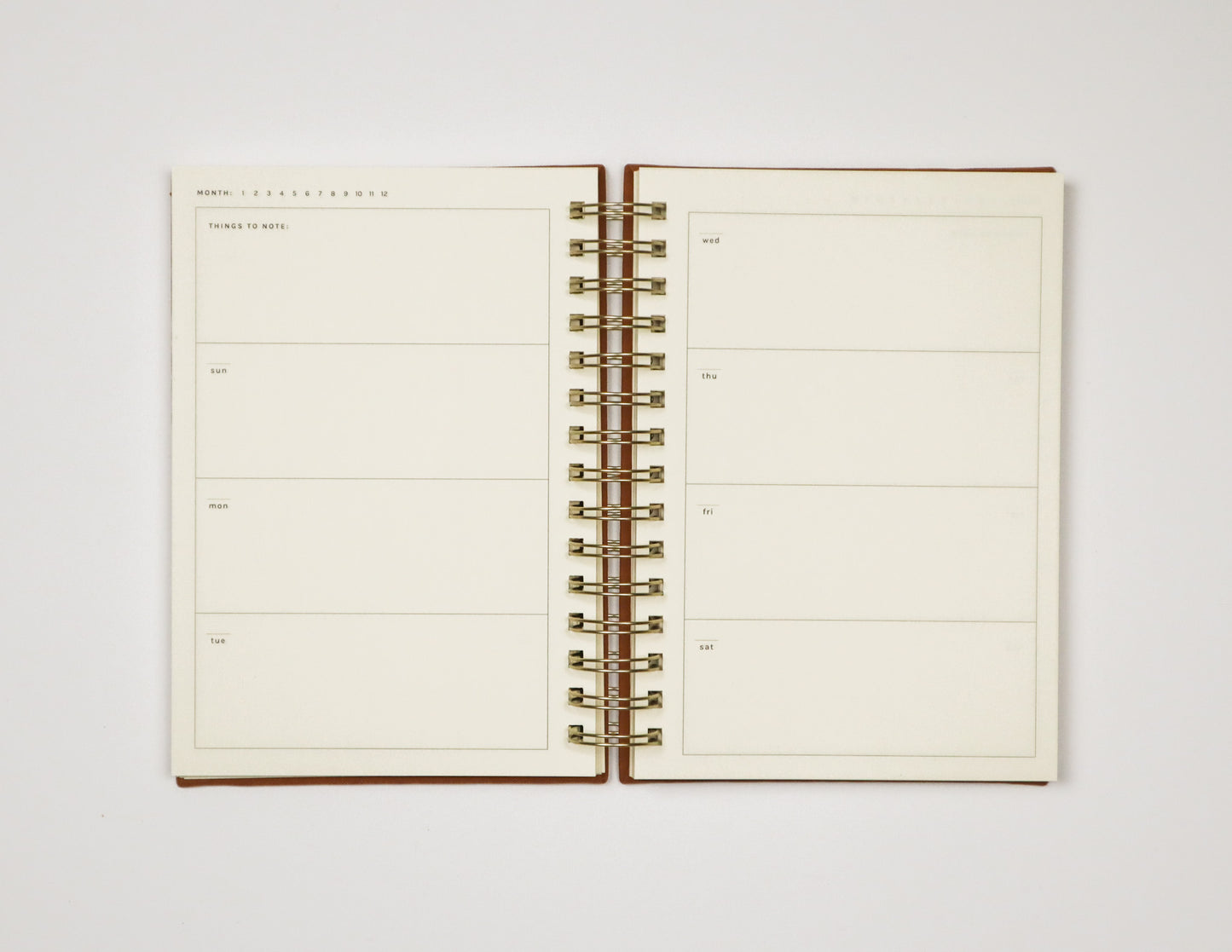 Undated Weekly Planner in Terracotta