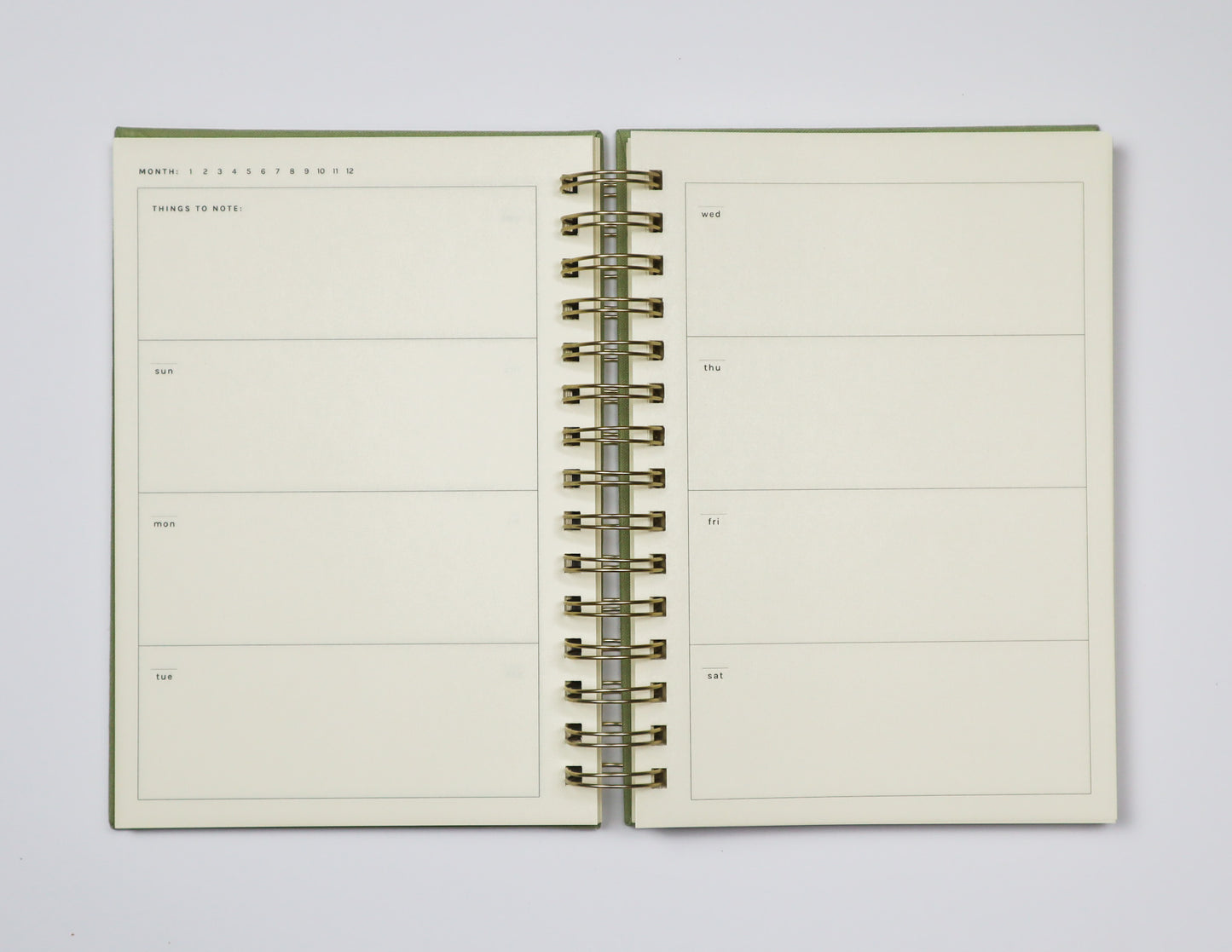 Undated Weekly Planner in Sage