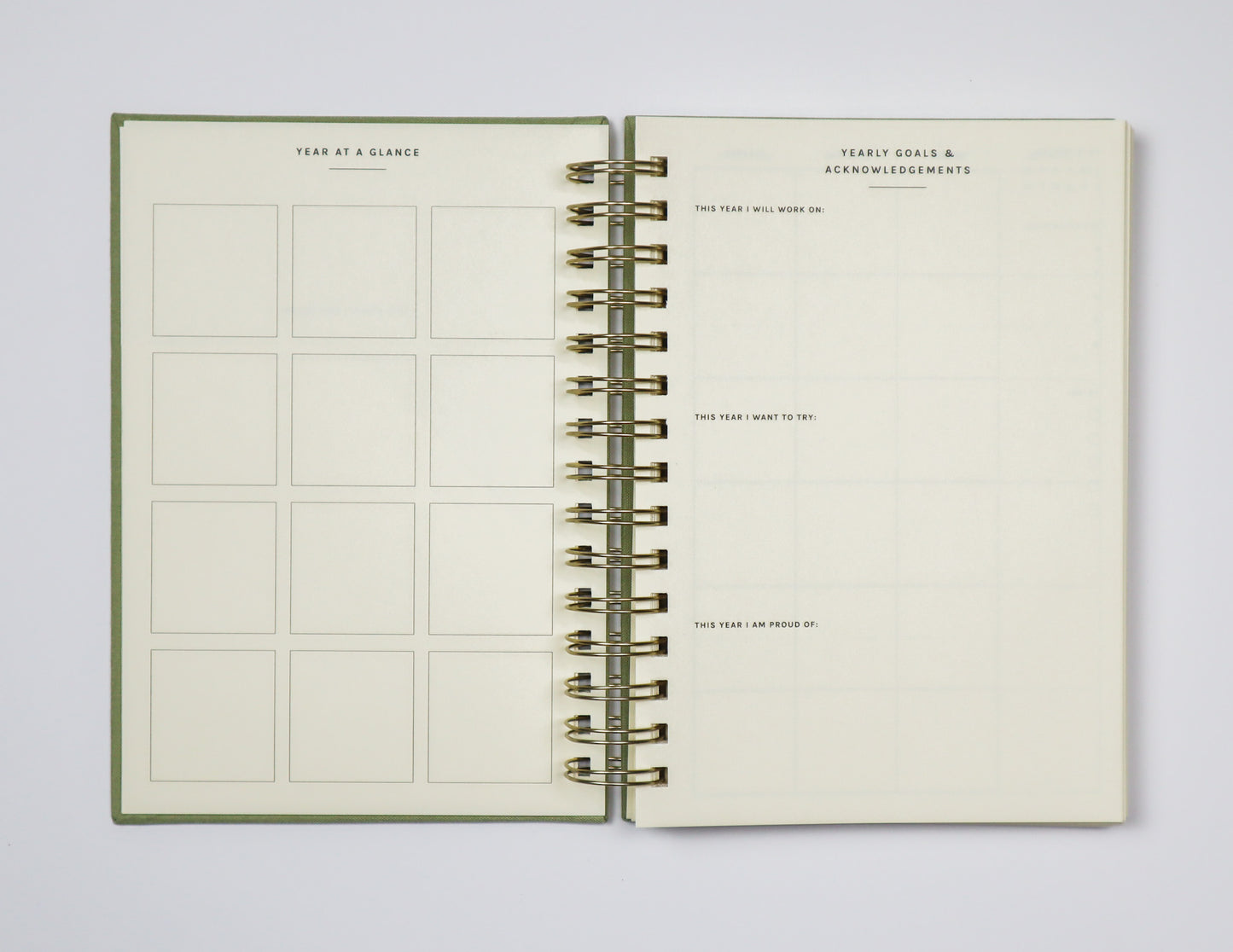 Undated Weekly Planner in Sage