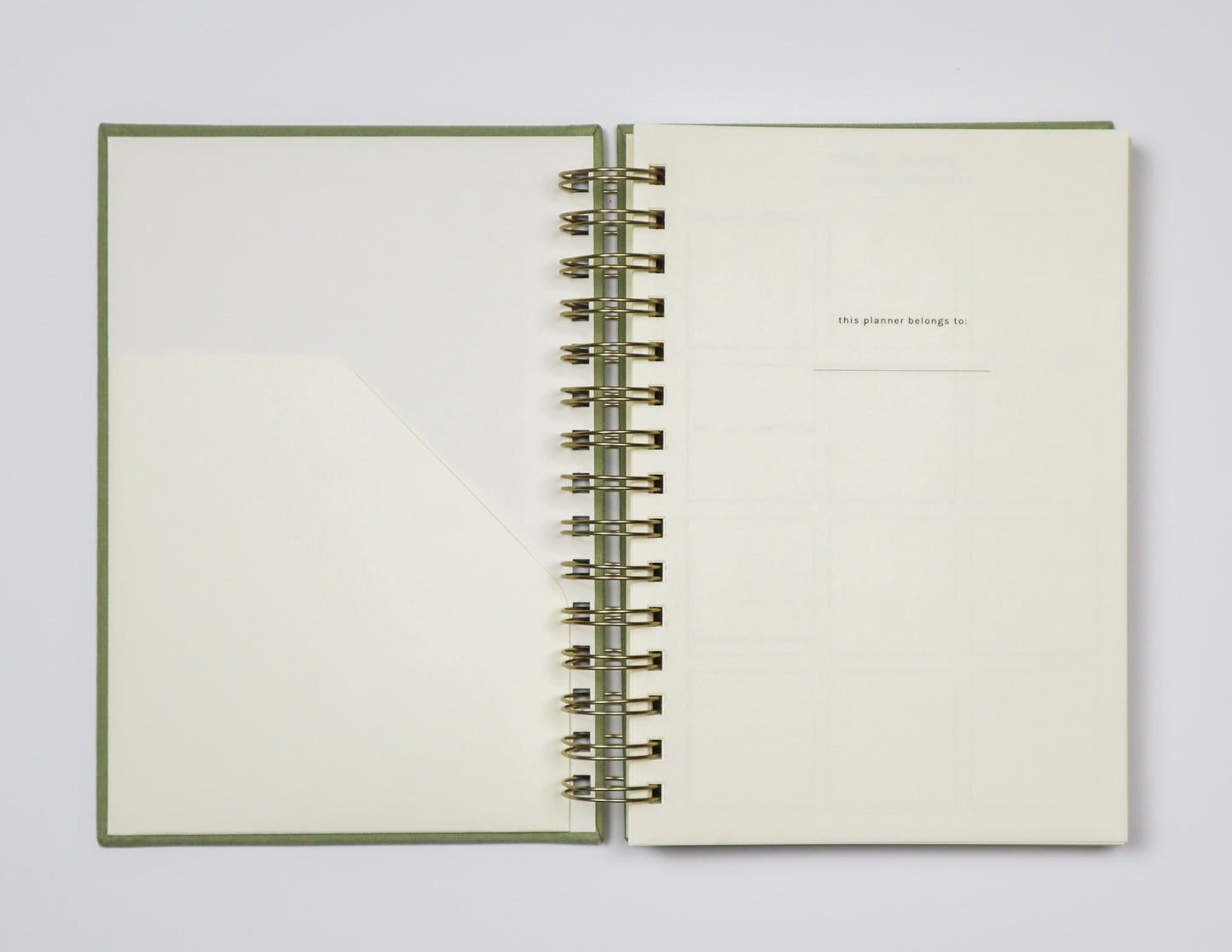 Undated Weekly Planner in Sage