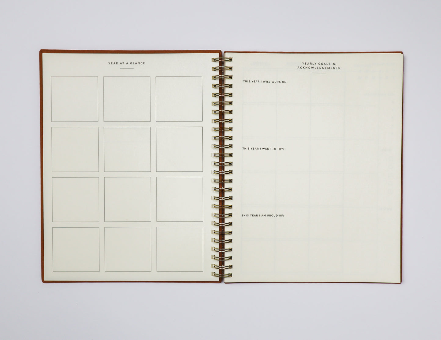 Undated Monthly Planner in Terracotta