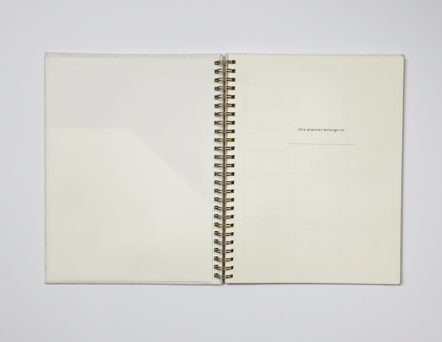 Undated Monthly Planner in Cream