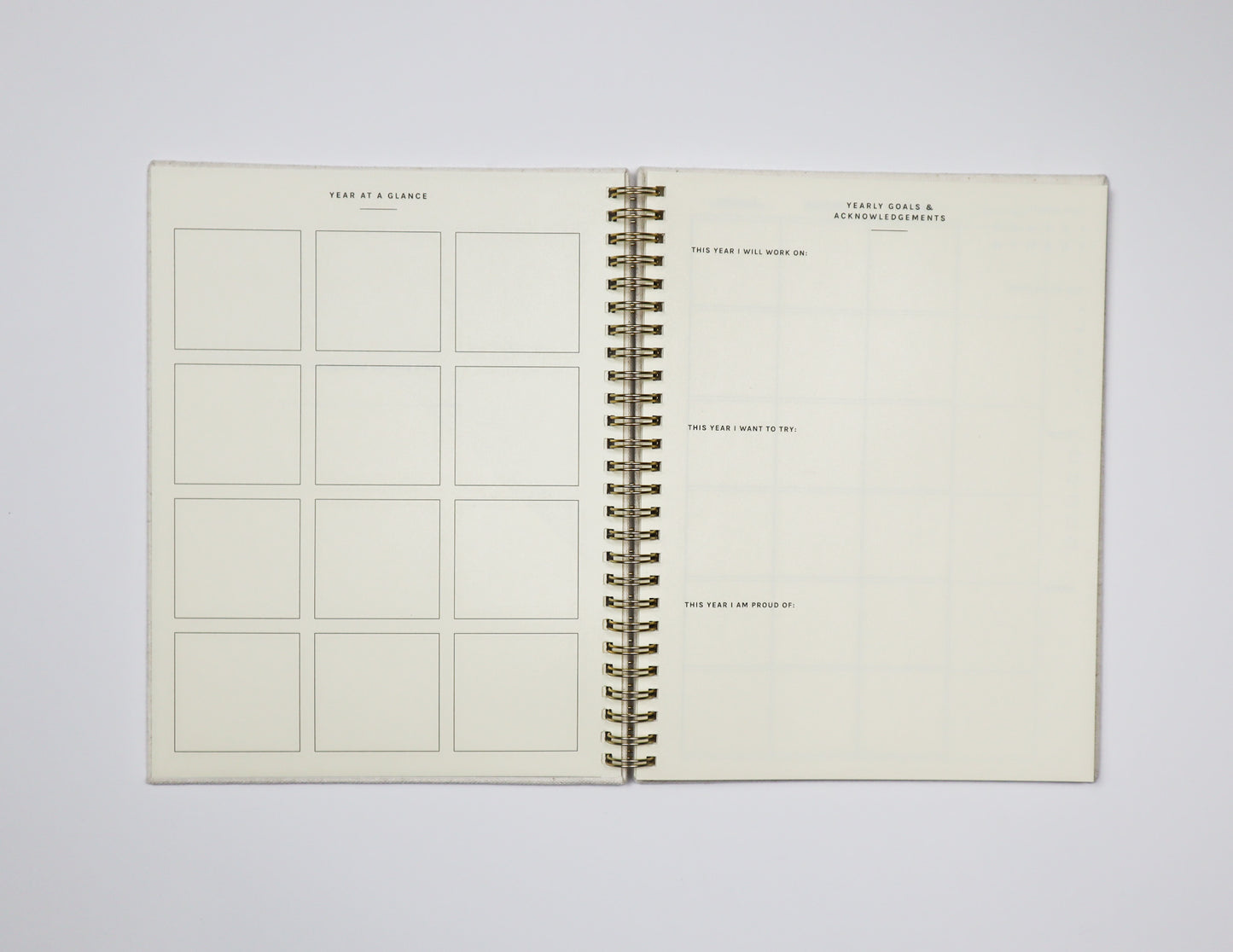 Undated Monthly Planner in Cream