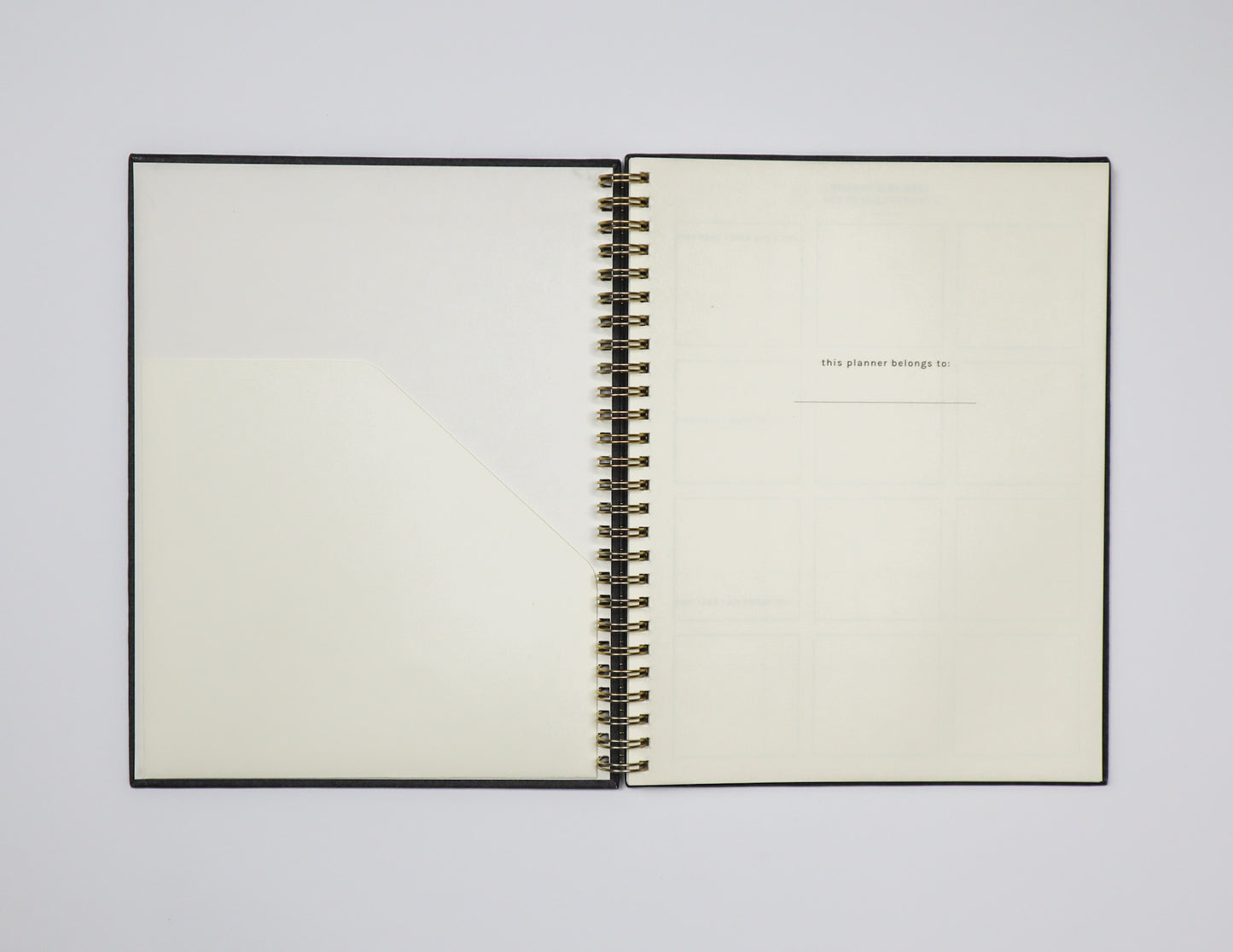 Undated Monthly Planner in Charcoal