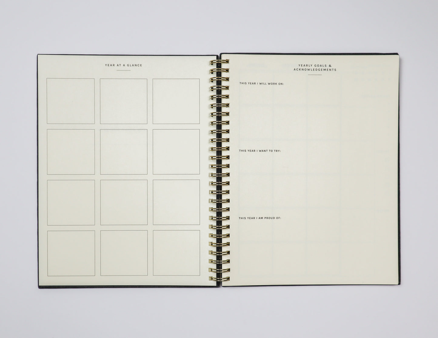 Undated Monthly Planner in Charcoal