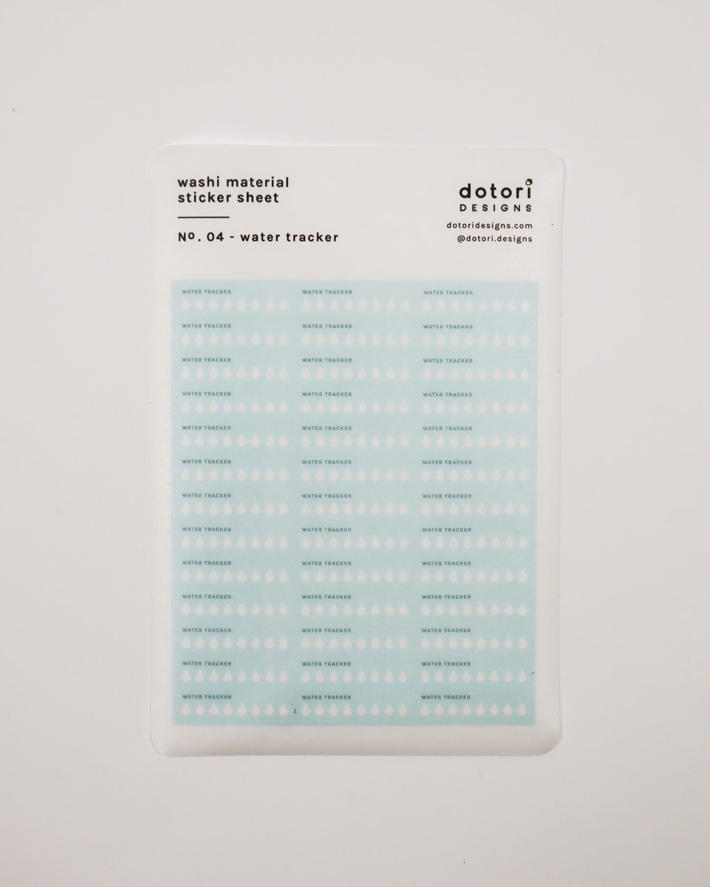 Water Tracker Sticker Sheet