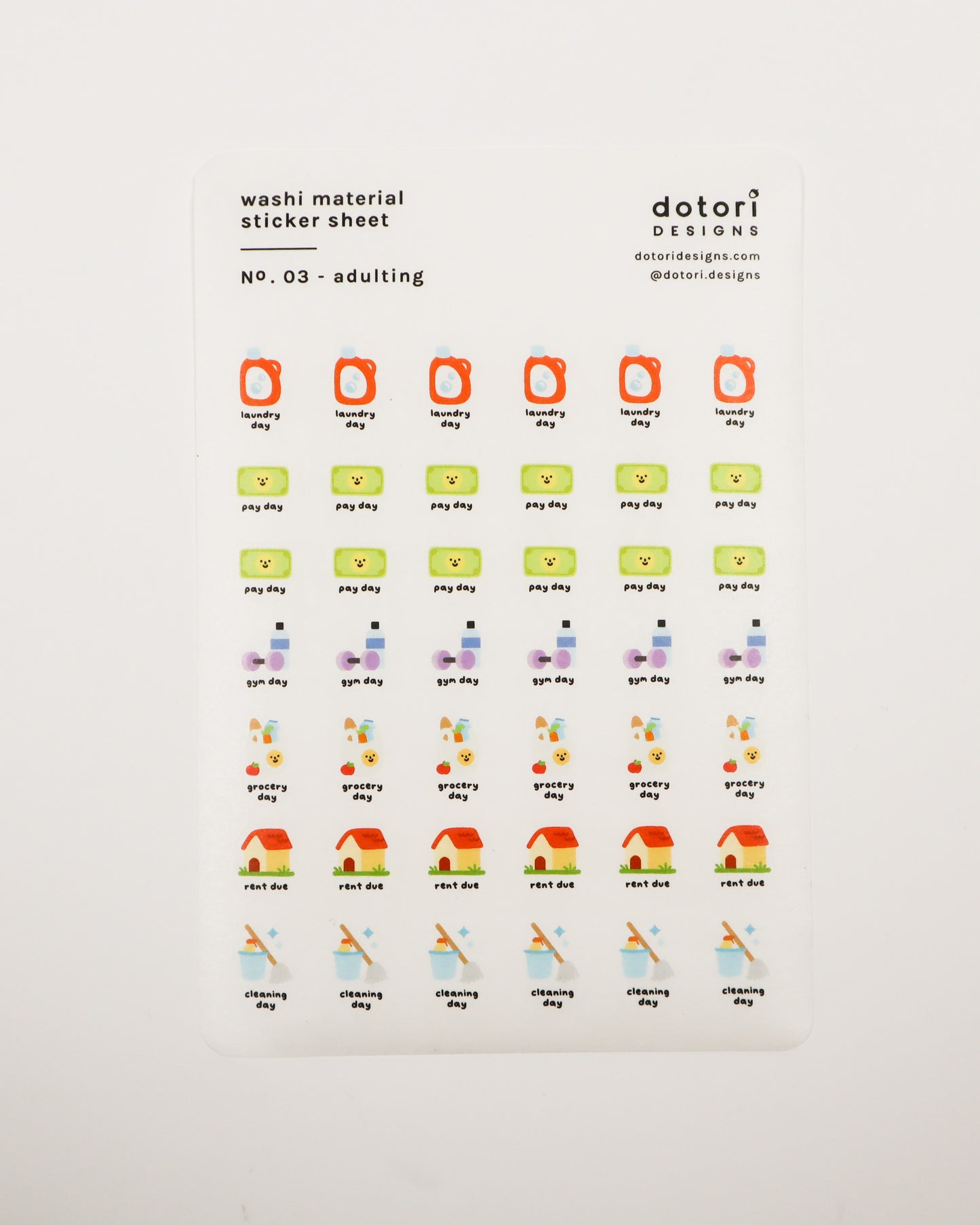 Adulting Sticker Sheet