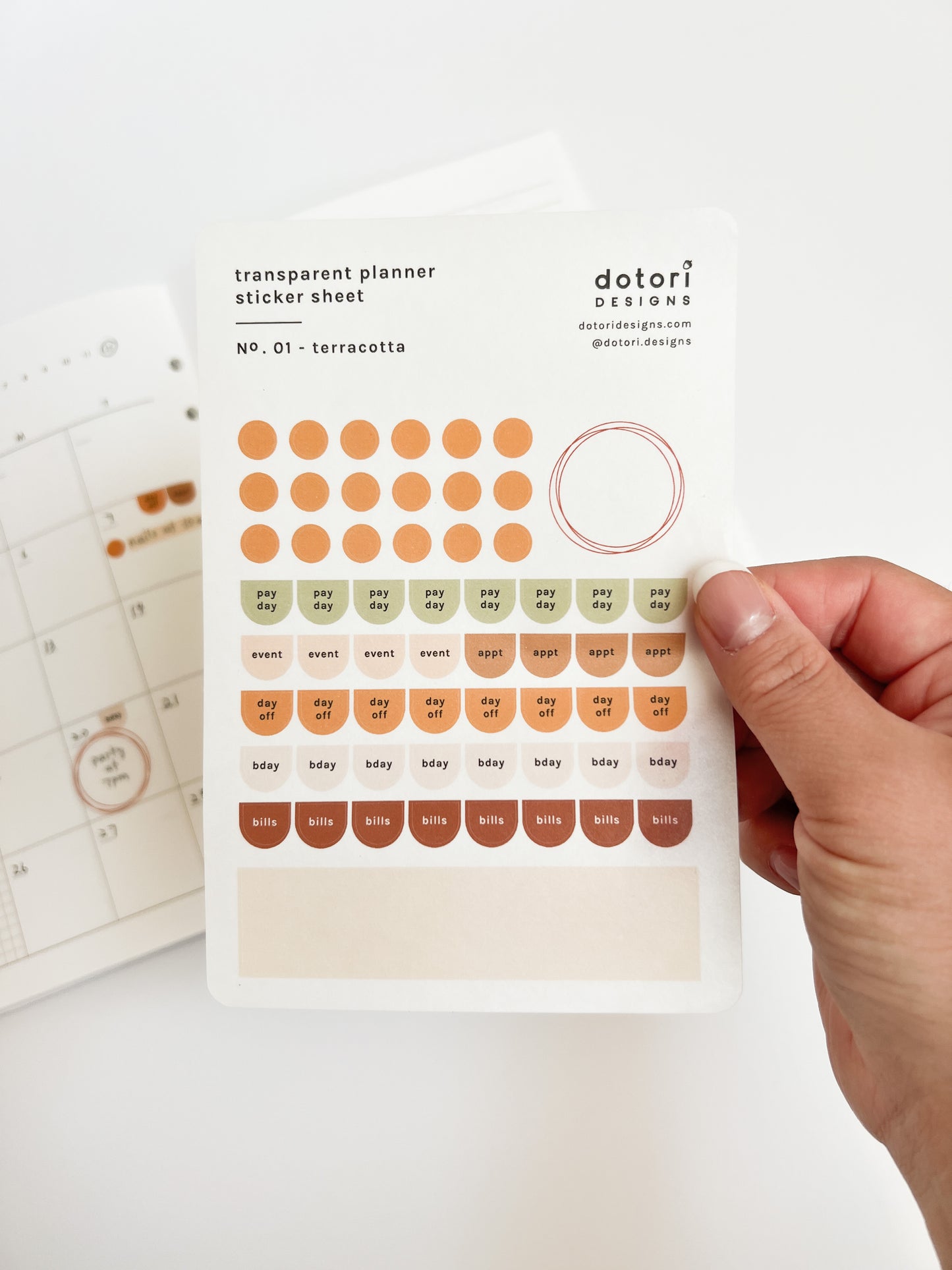 Planner Washi Material Sticker Sheet