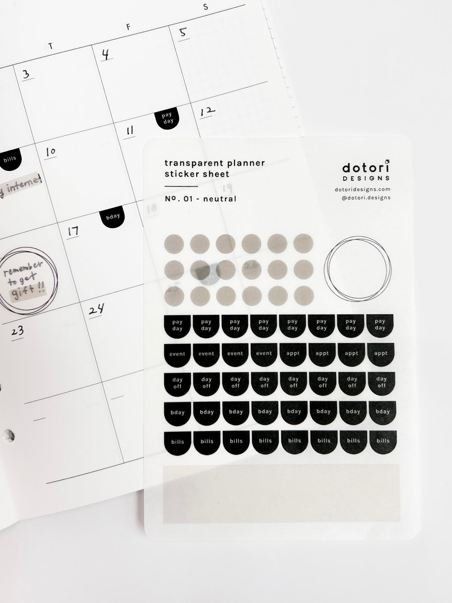 Planner Washi Material Sticker Sheet