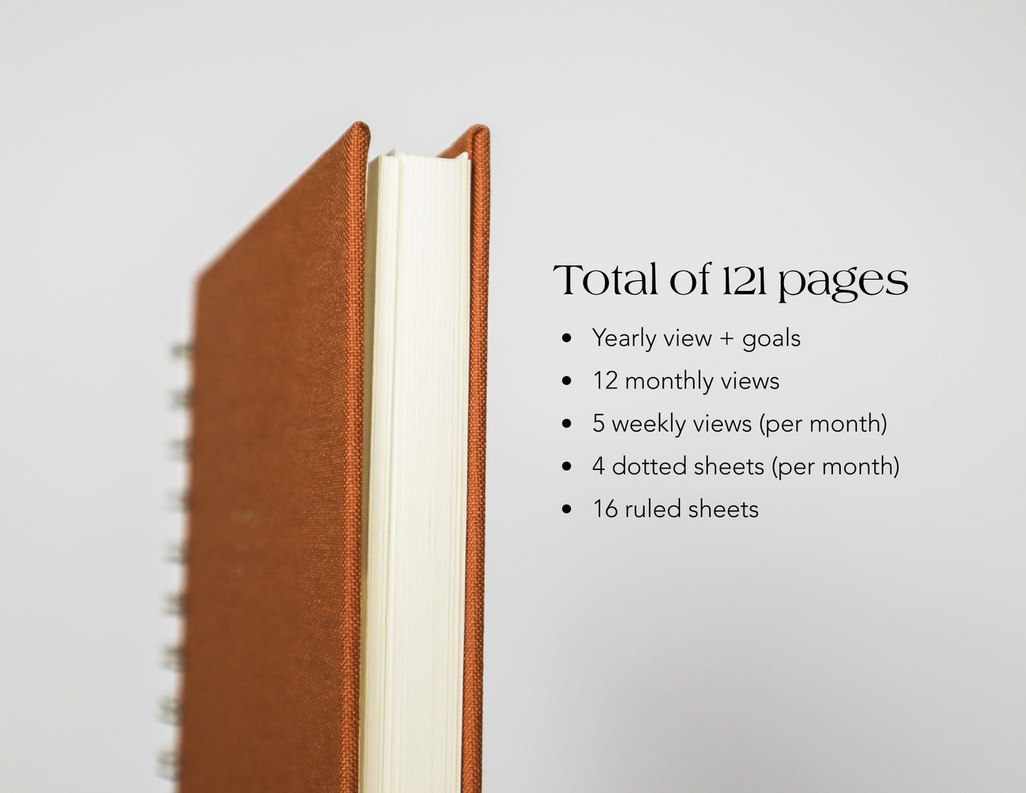 Undated Weekly Planner in Terracotta