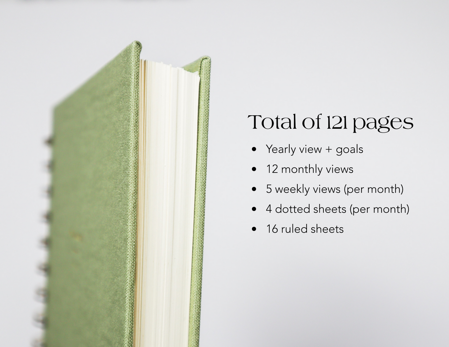 Undated Weekly Planner in Sage