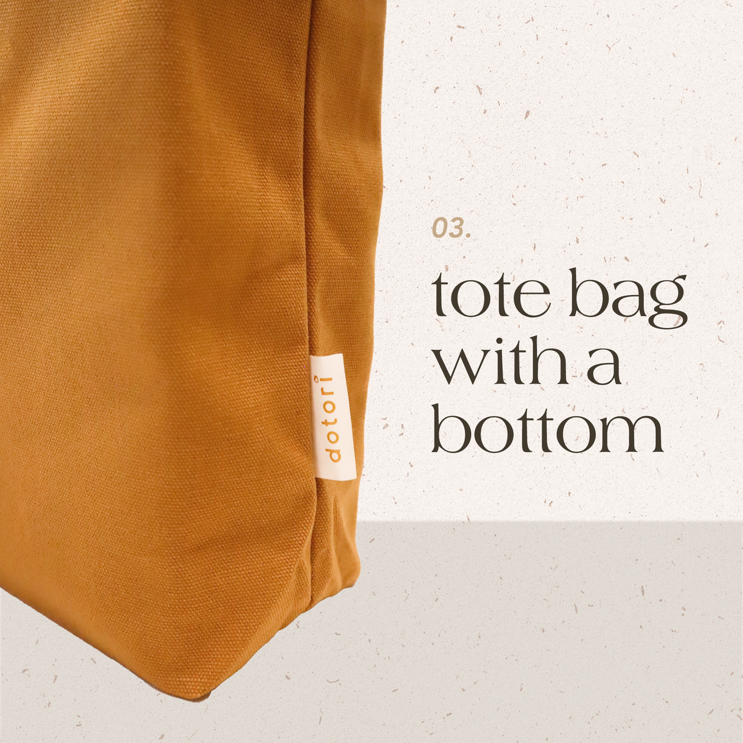 Je Ne Sai Quoi Canvas Tote Bag with Pocket (Tan)
