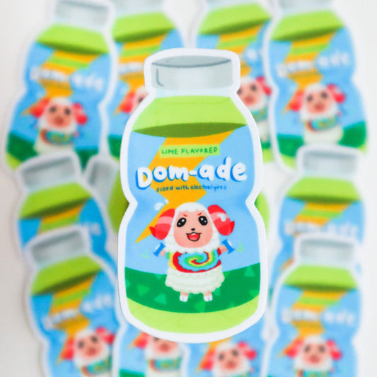 Dom from Animal Crossing Sports Drink Matte Vinyl Sticker