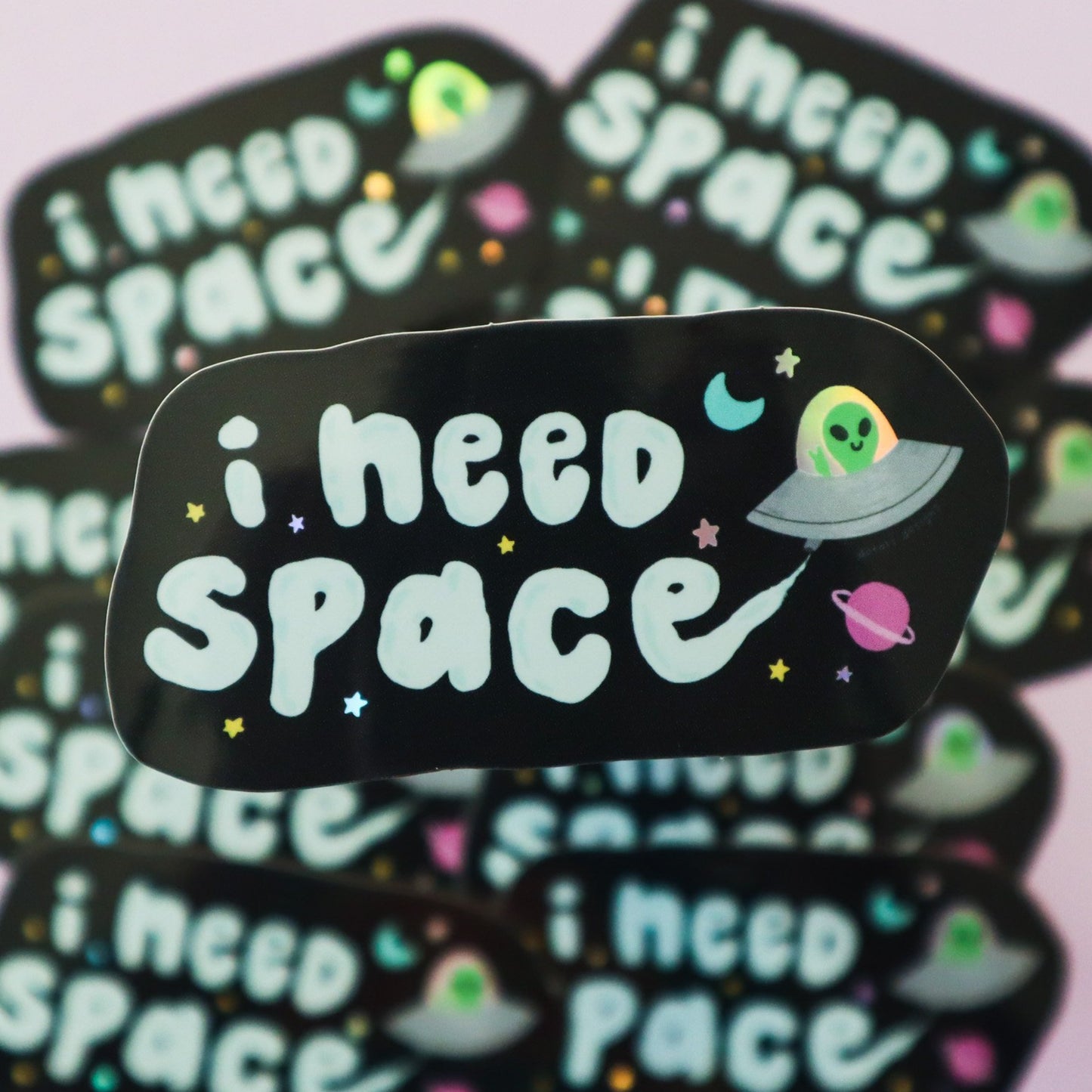 I Need Space Alien Sticker