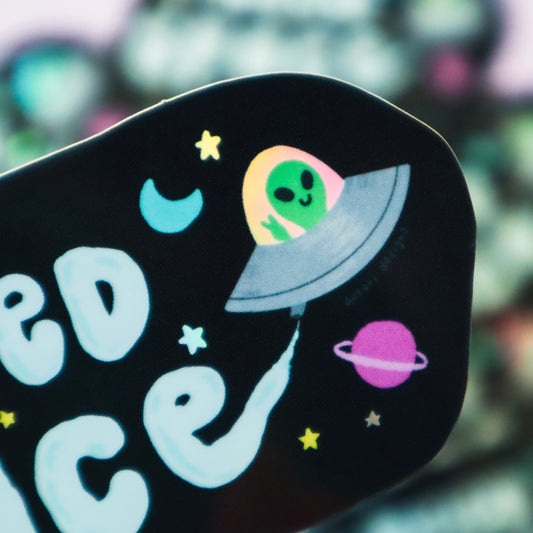 I Need Space Alien Sticker