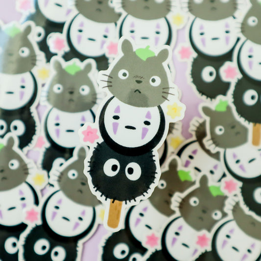 Studio Ghibli Dango Clear Sticker