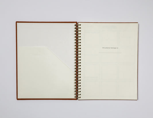 Undated Monthly Planner in Terracotta