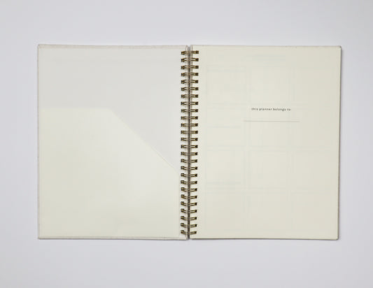 Undated Monthly Planner in Cream