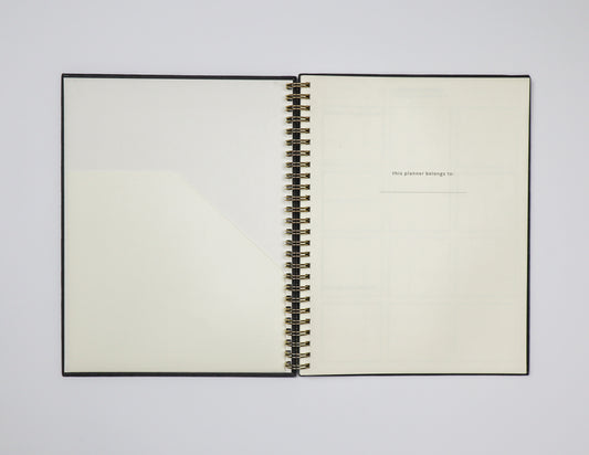Undated Monthly Planner in Charcoal