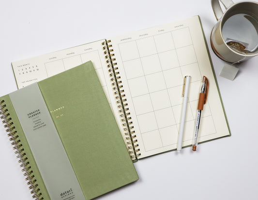 Undated Monthly Planner in Sage