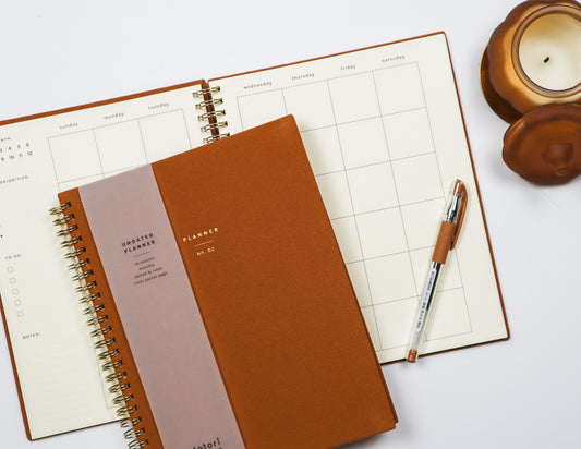 Undated Monthly Planner in Terracotta