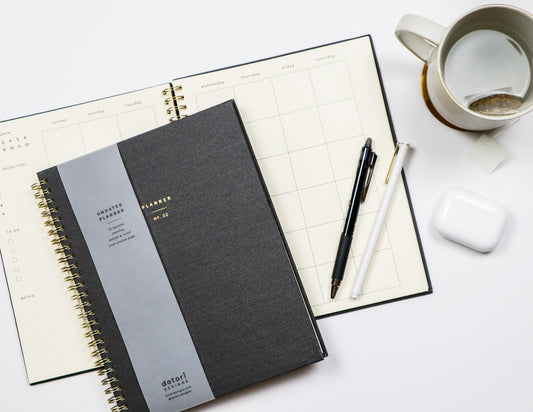 Undated Monthly Planner in Charcoal