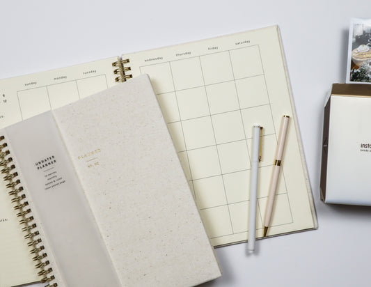 Undated Monthly Planner in Cream