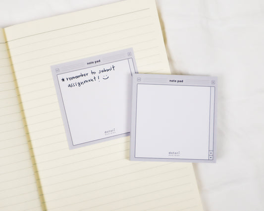 Retro Digital Notepad-inspired Sticky Note