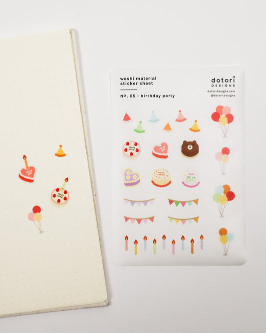 Birthday Party Sticker Sheet