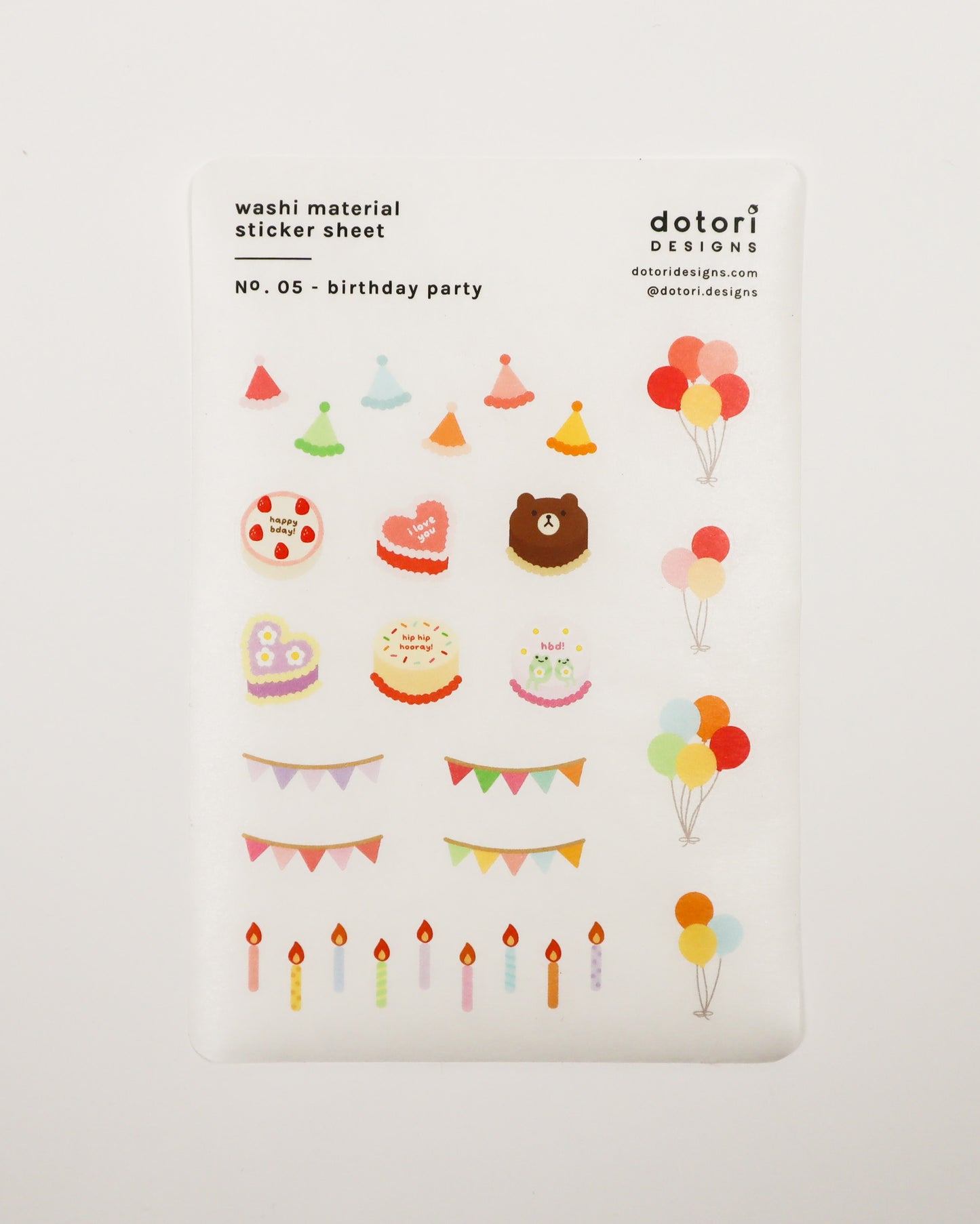 Birthday Party Sticker Sheet