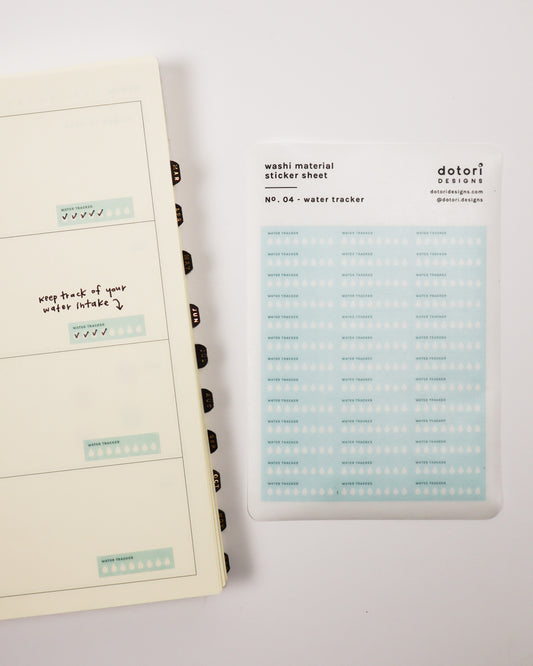 Water Tracker Sticker Sheet