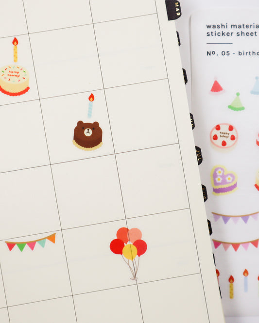 Birthday Party Sticker Sheet