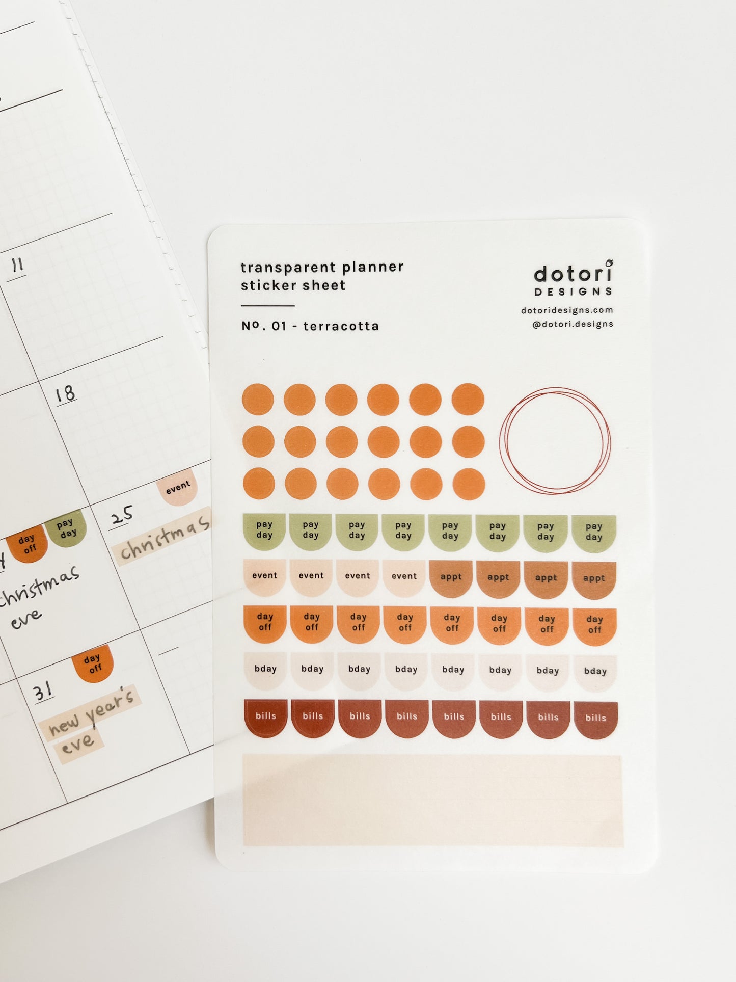 Planner Washi Material Sticker Sheet